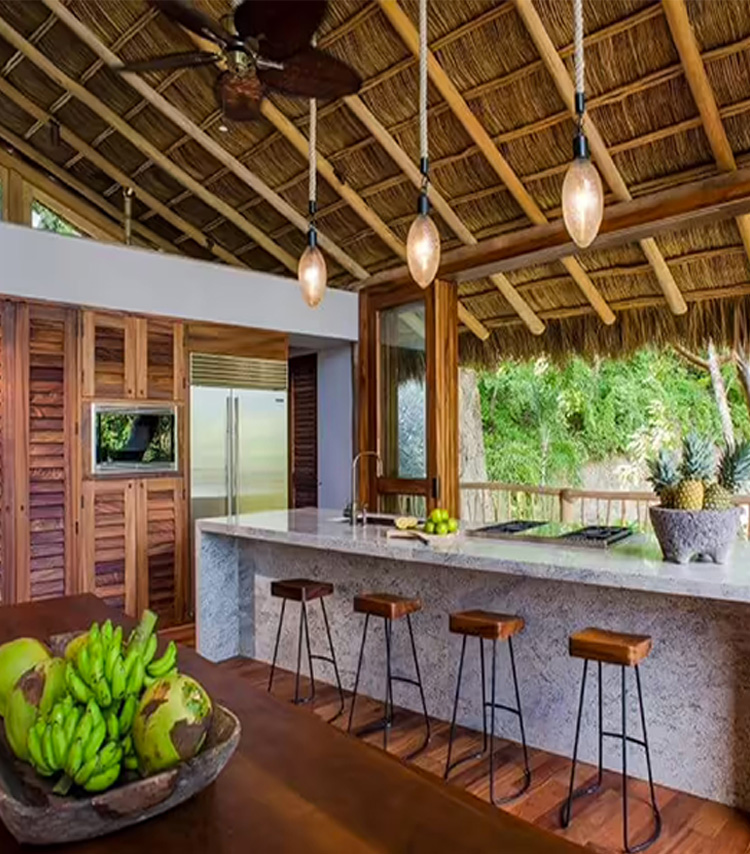 OPEN KITCHEN
Casa Akaw will have an open kitchen with finishes that match surrounding nature and complete facilities to eat healthy meals