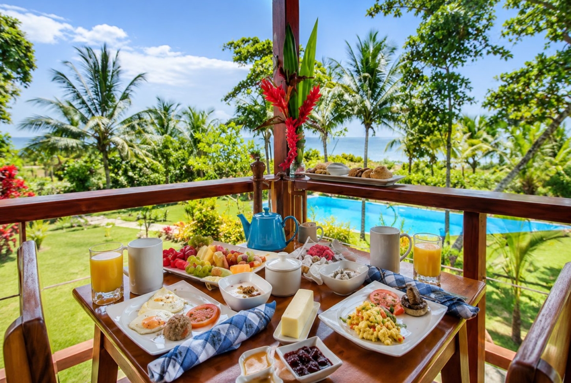 bluff-beach-resort-for-sale-bocas-del-toro-breakfast